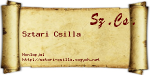 Sztari Csilla névjegykártya