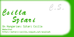 csilla sztari business card